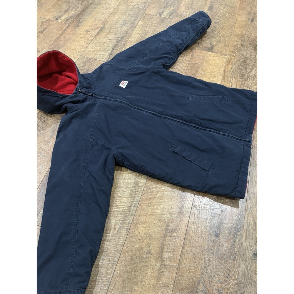 Vintage‎ GAP Reversible Workwear Jacket Fleece Lined Medium Navy Blue Red 2003 - Picture 7 of 11